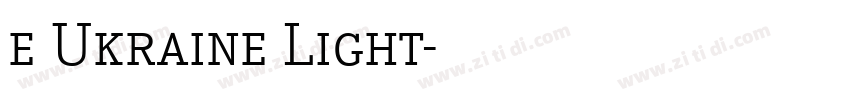 e Ukraine Light字体转换